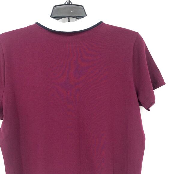 TOMMY HILFIGER SPORT Cropped Polo Shirt Medium Purple Crushed Grape NWT - Picture 7 of 10